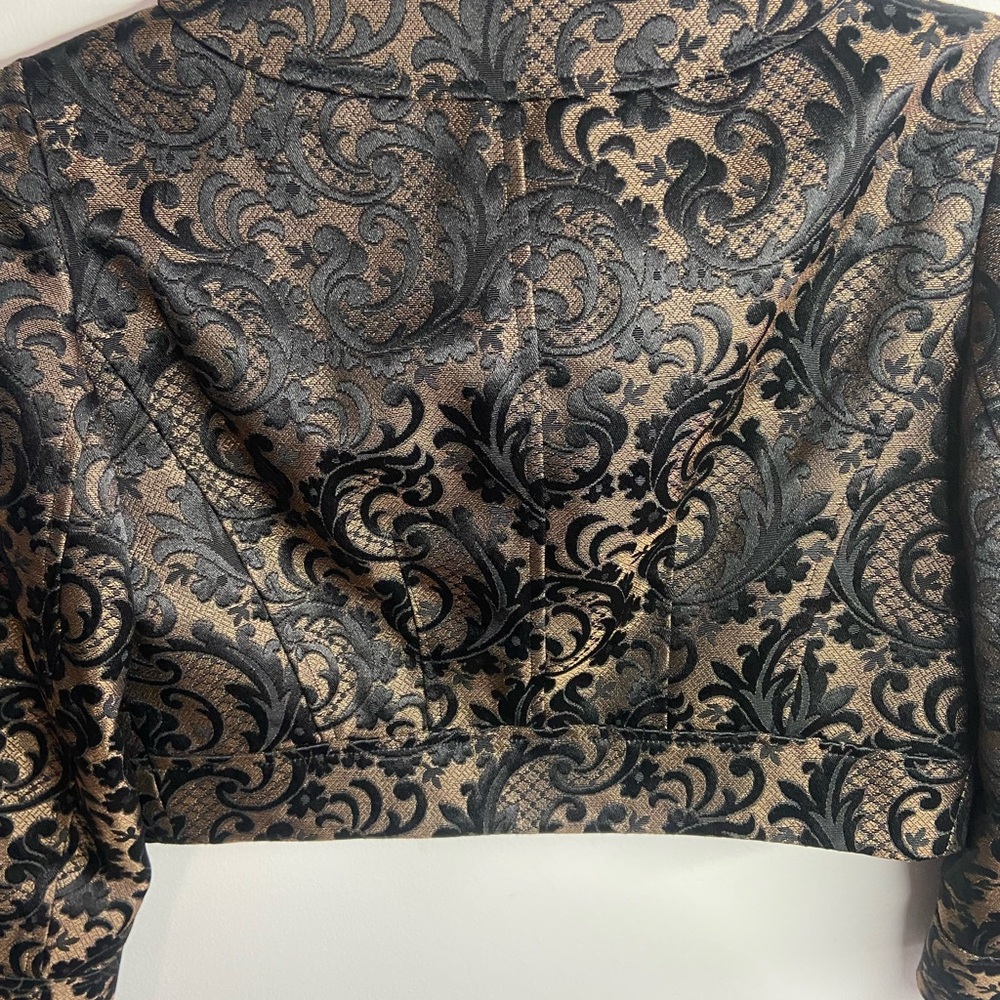 LOFT Black and Gold Brocade Blazer - Picture 4 of 6